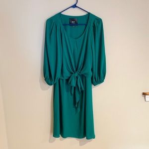 Green tie dress
